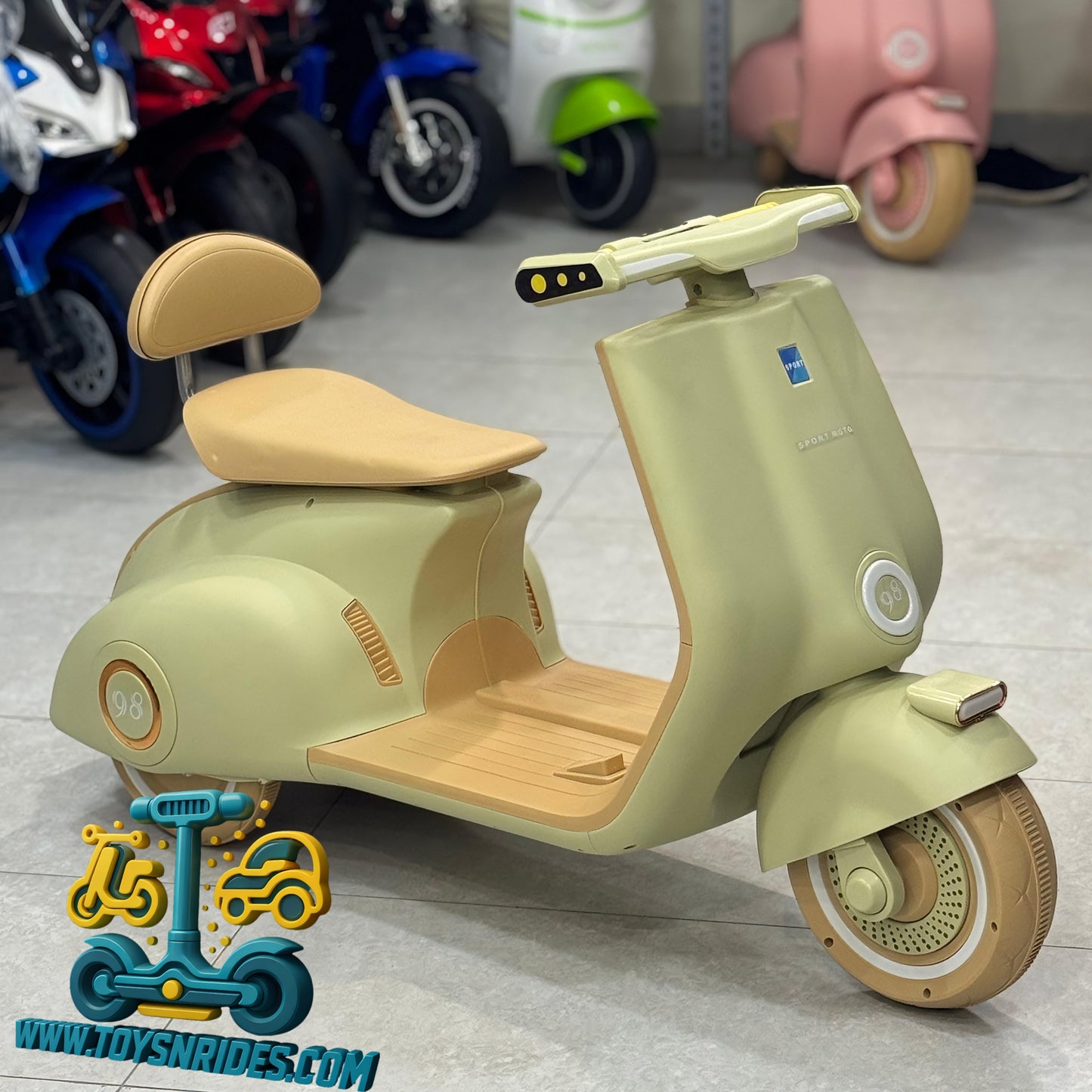 kids battery scooter with music and lights Pakistan