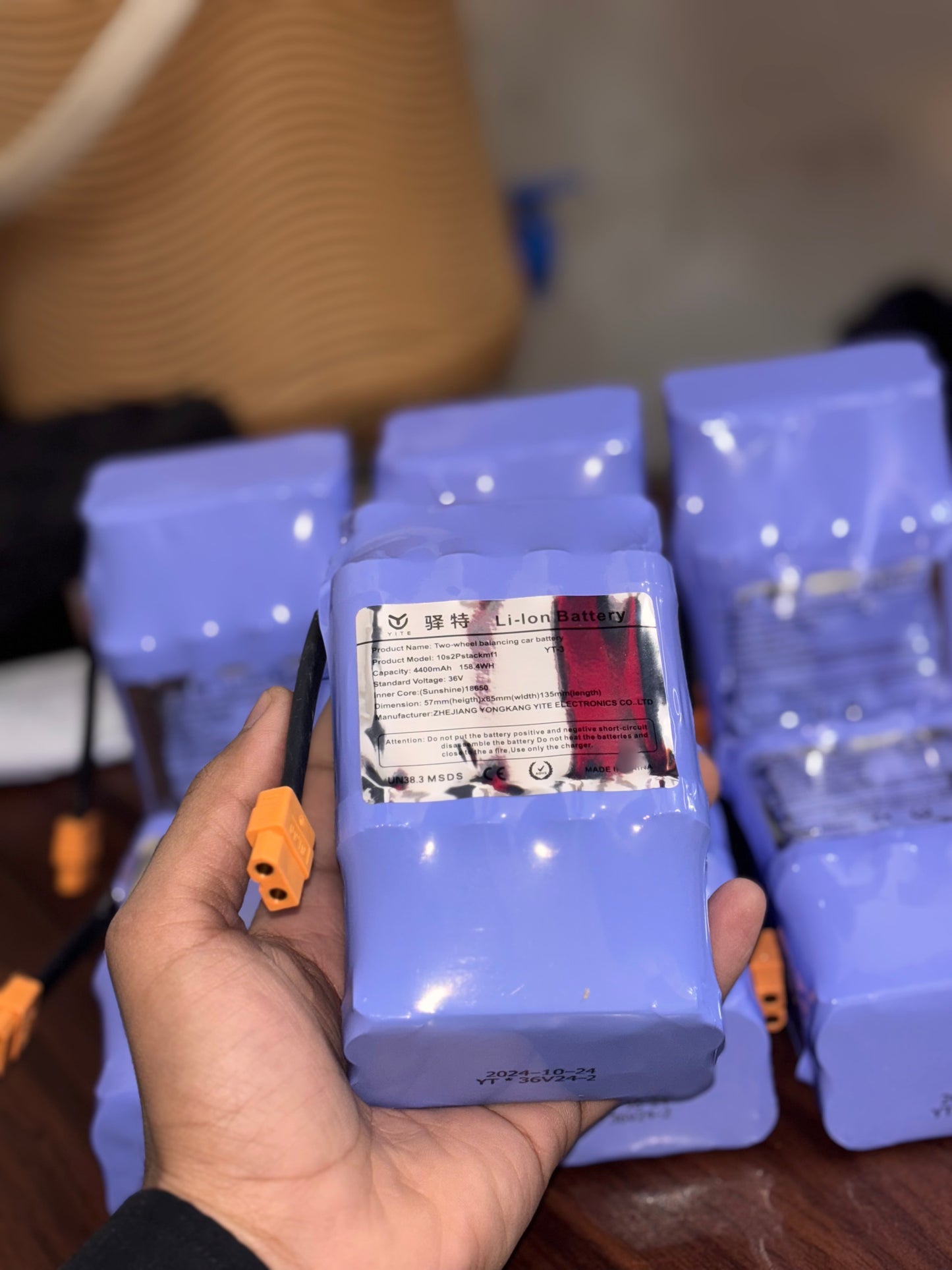 36V lithium-ion battery designed for hoverboards and drifting scooters, featuring a compact and durable design for enhanced performance.
