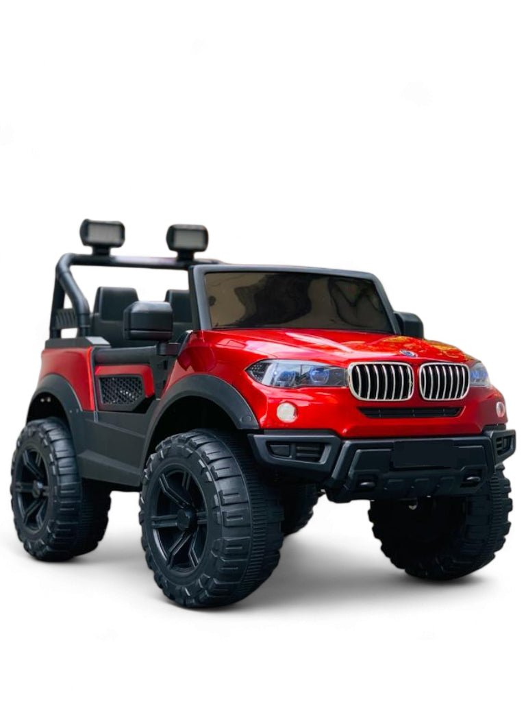 1. BMW Shape Kids Battery-Operated Remote Control Jeep with dancing lights and music system.