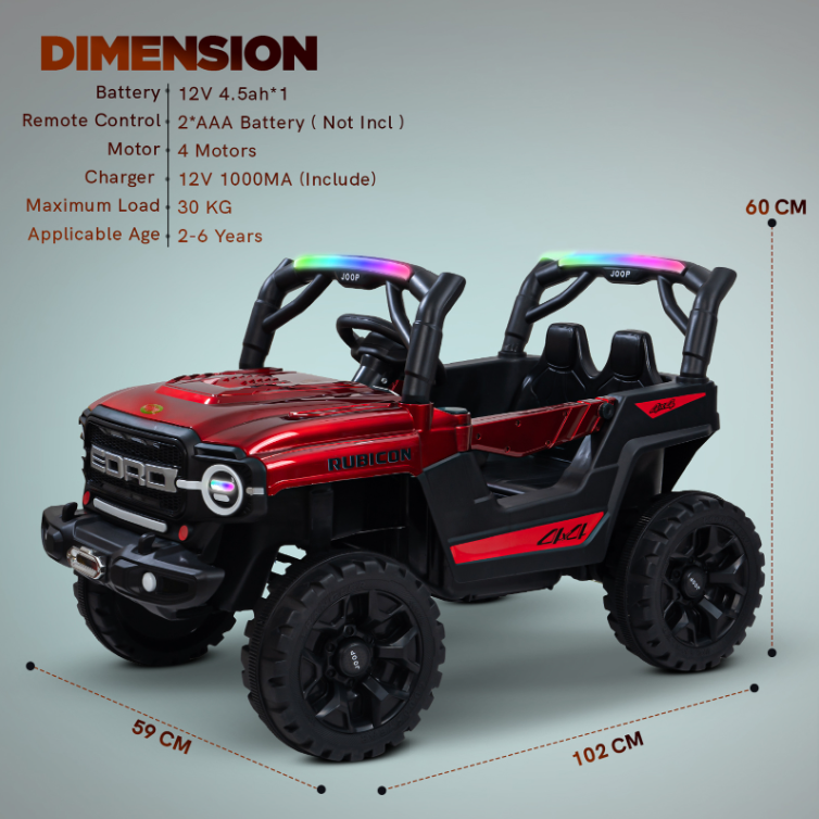 Kids battery operated ride on jeep