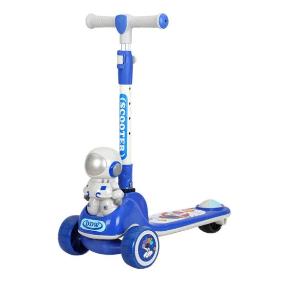 Kids Three Wheels Kick Scooter With Light And Music In Austaronaut Style