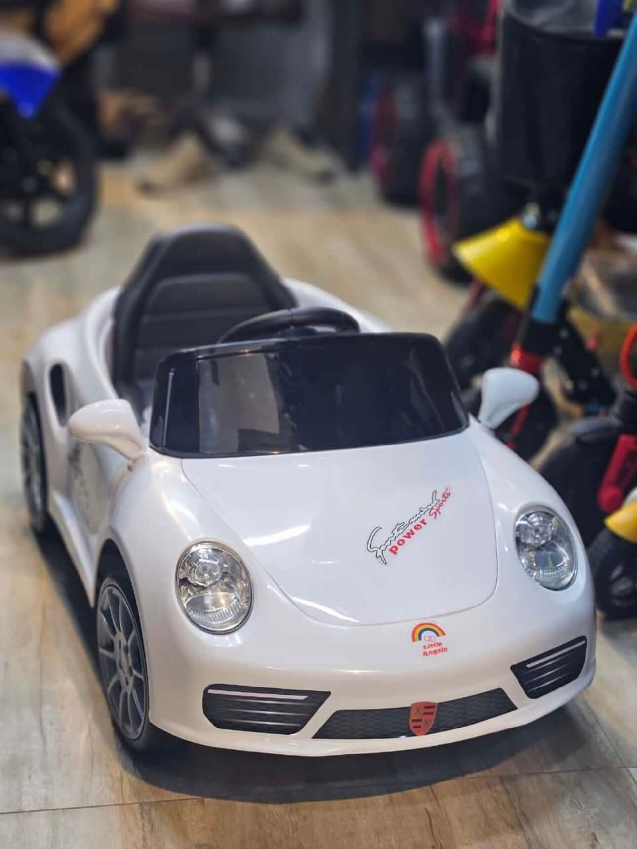 Kids Porsche Shape Battery Car by TOYSNRIDES ๐
2. 12V Kids Battery-Powered Remote Control Car ๐
3. Off-Road Kids Car with Unbreakable Tyres ๐
4. Waterproof Kids Battery Car by TOYSNRIDES ๐ง๏ธ
5. Realistic Porsche Design Kids Ride-On Car ๐