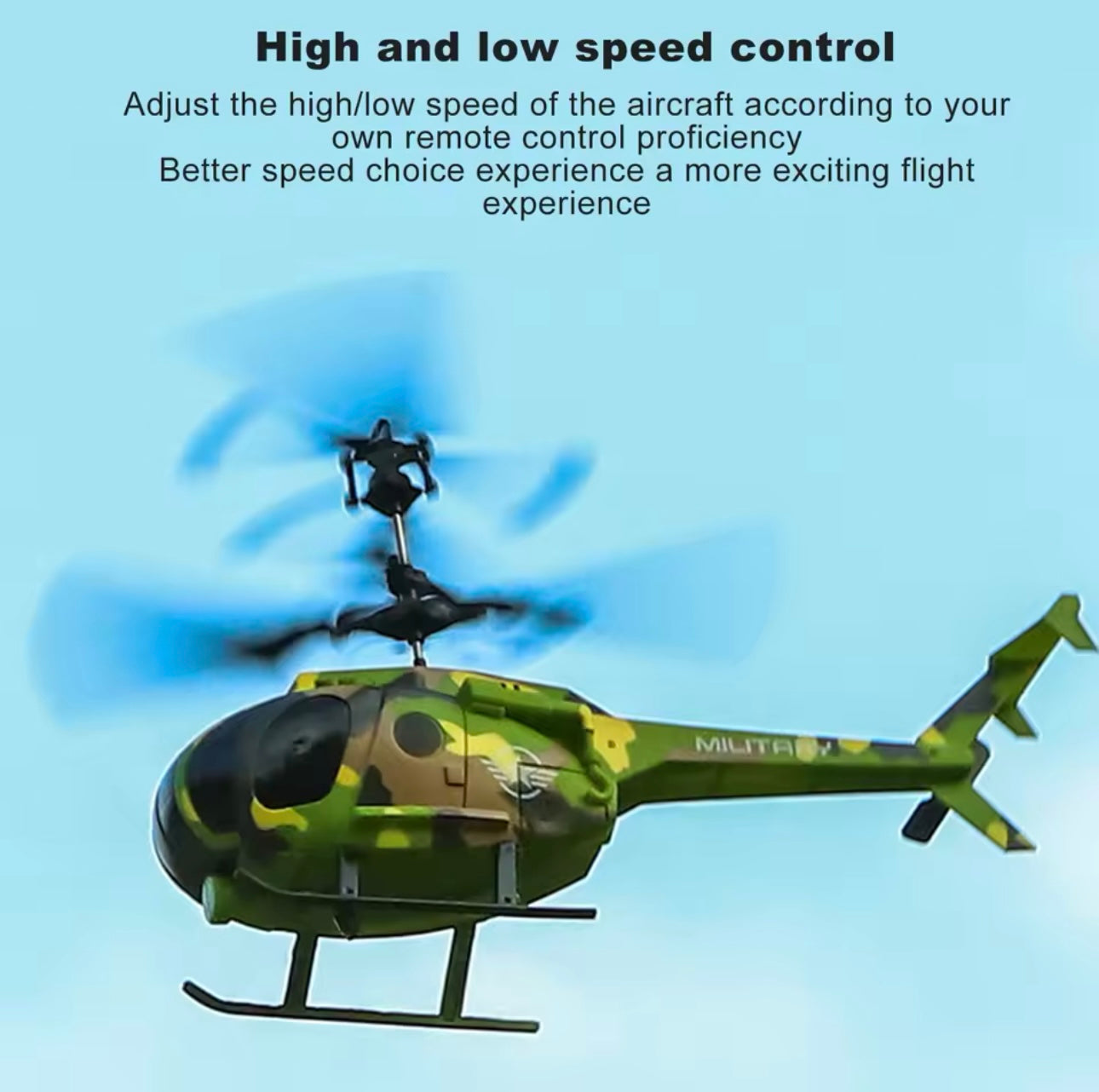 Remote-controlled RC military helicopter for kids