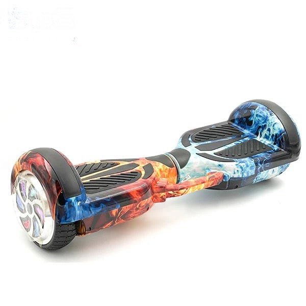 TOYSNRIDES 6.5-Inch Self-Balancing Hoverboard with Bluetooth and LED Lights in action.