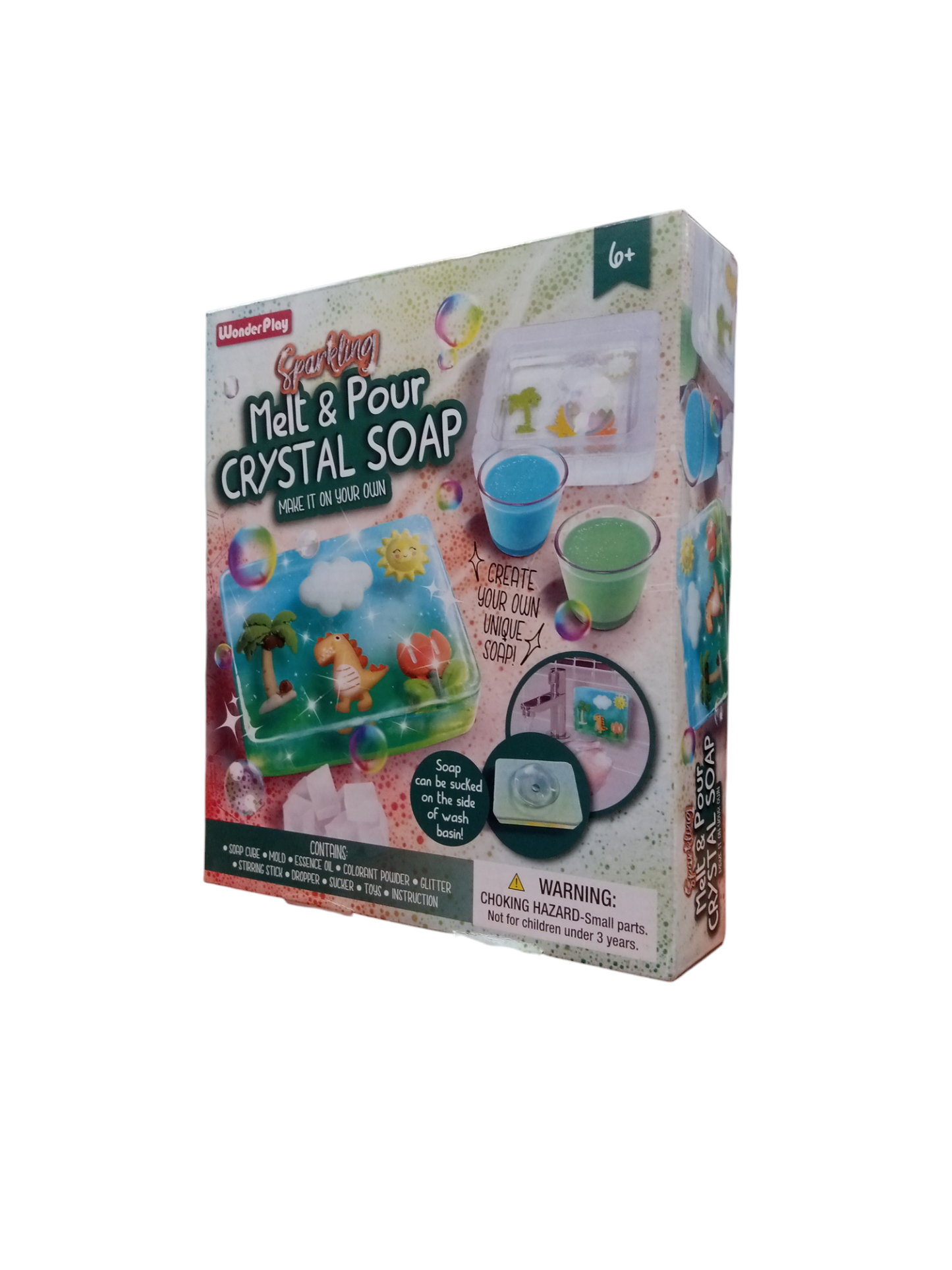 Sparkling melt & pour crystal soap kit for kids