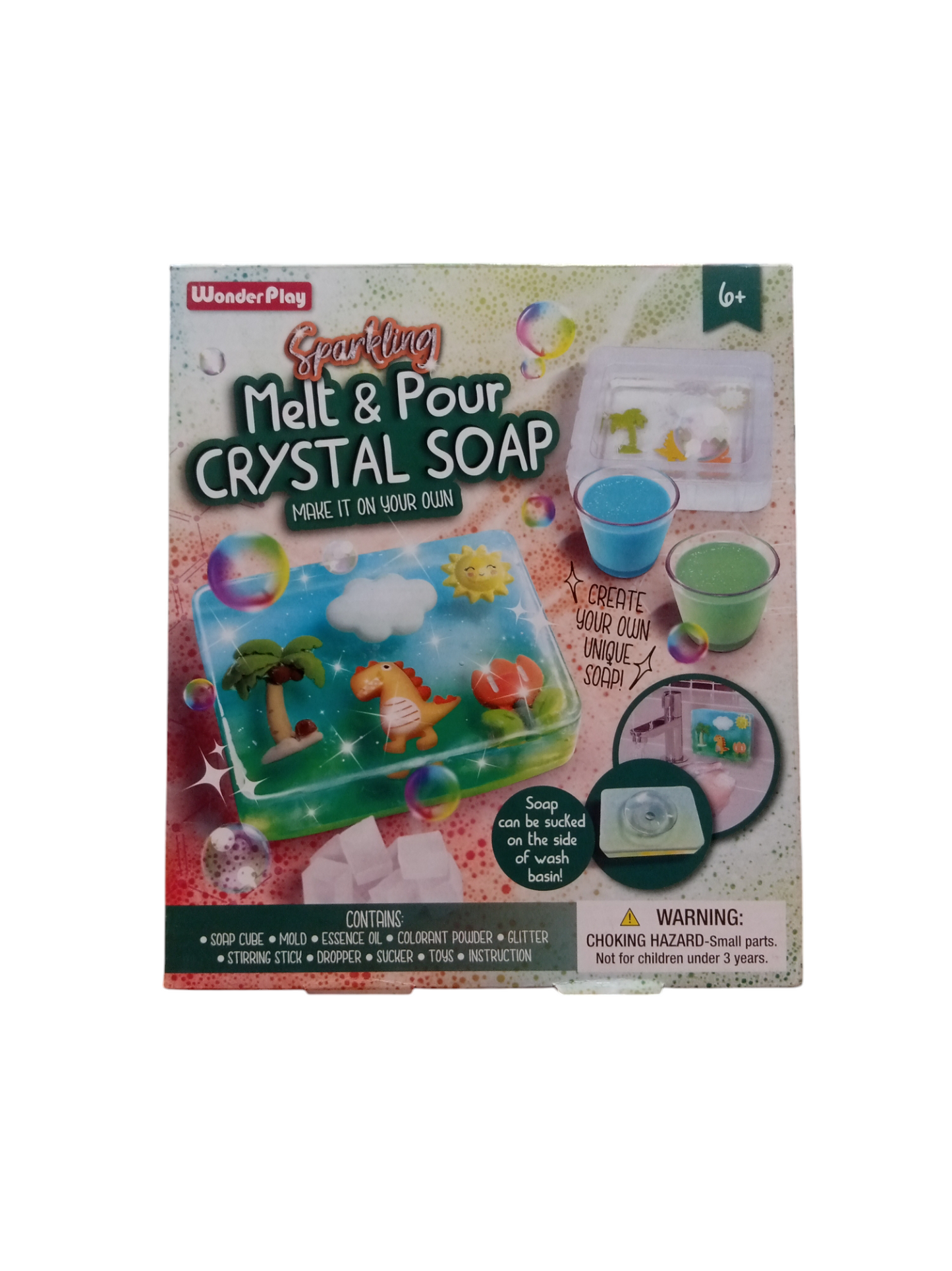 Sparkling melt & pour crystal soap kit for kids