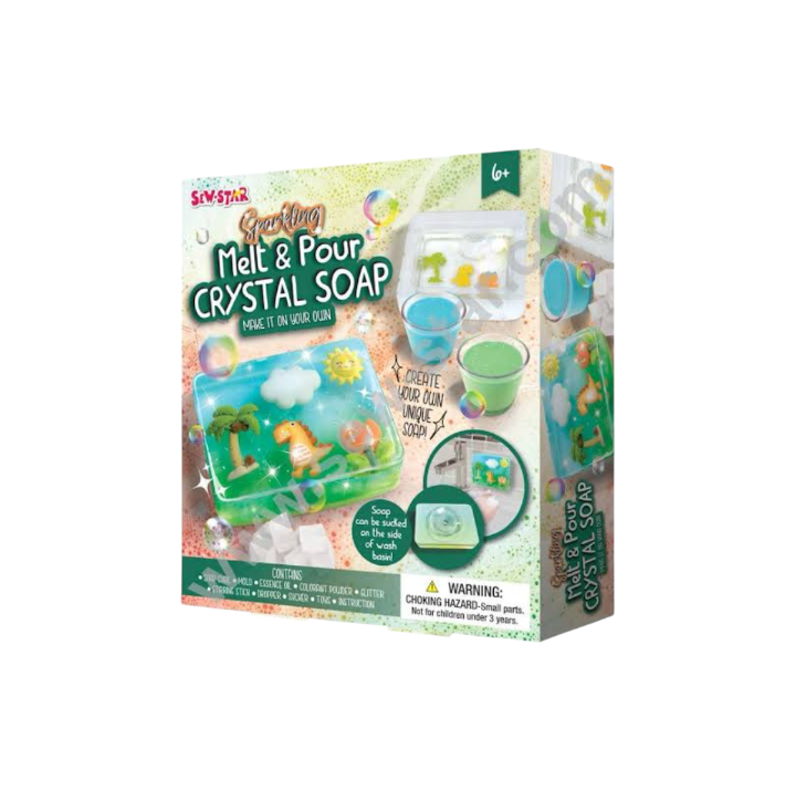 Sparkling melt & pour crystal soap kit for kids