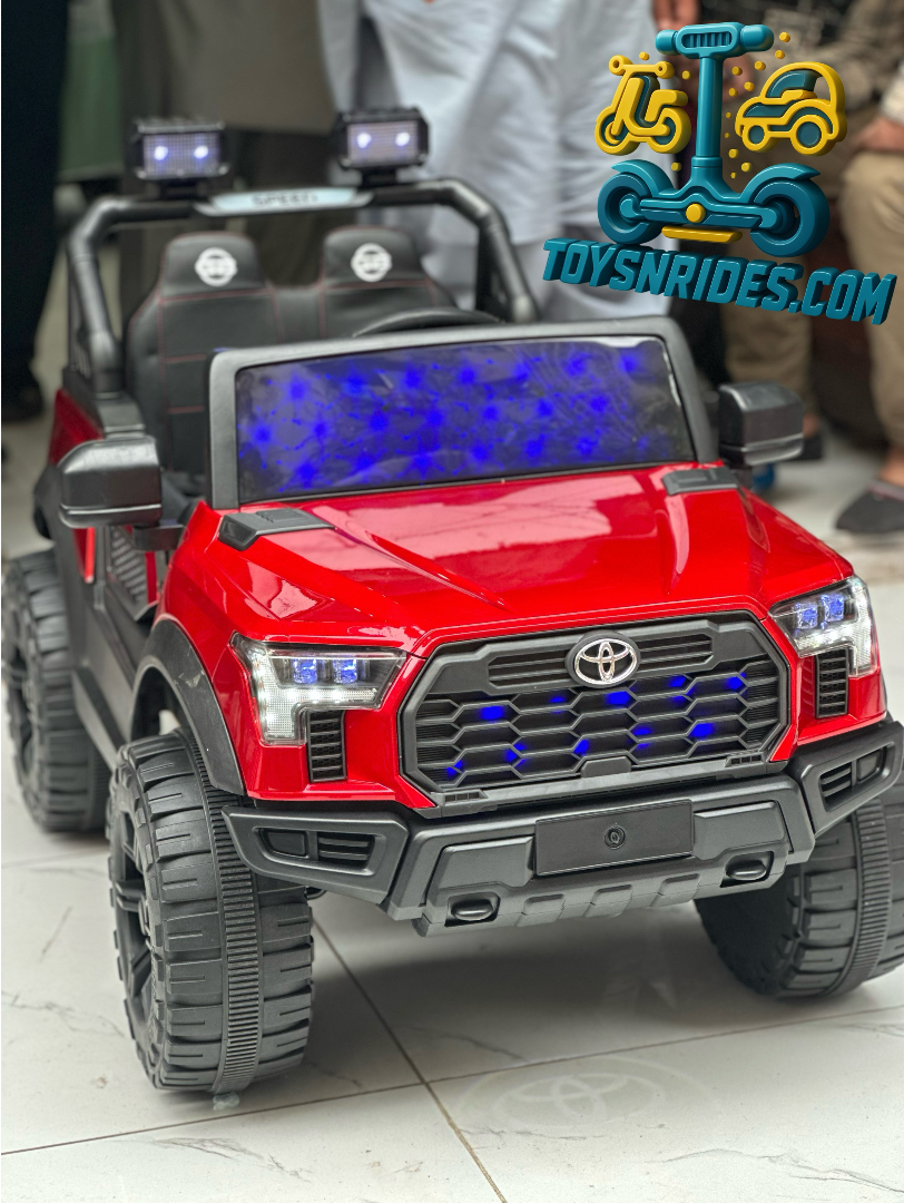 Toyota Tundra Kids Electric Jeep at TOYSNRIDES, featuring Bluetooth remote control, music system,