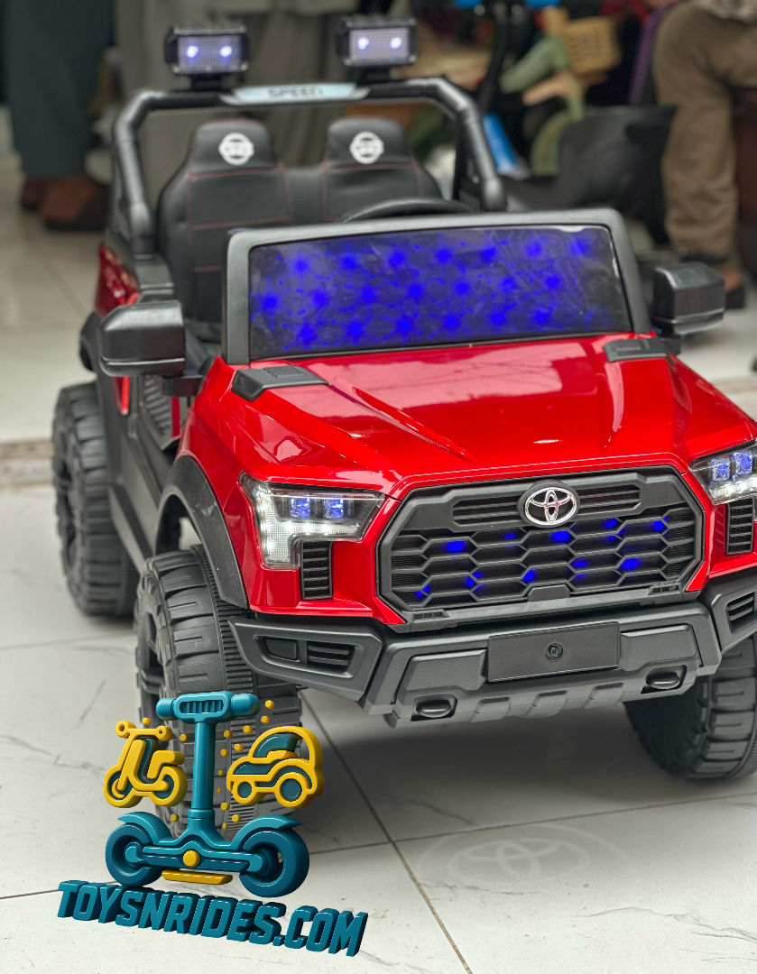 Toyota Tundra Kids Electric Jeep at TOYSNRIDES, featuring Bluetooth remote control, music system,