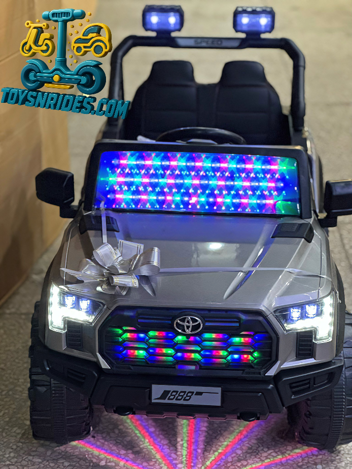 Toyota Tundra Kids Electric Jeep at TOYSNRIDES, featuring Bluetooth remote control, music system,