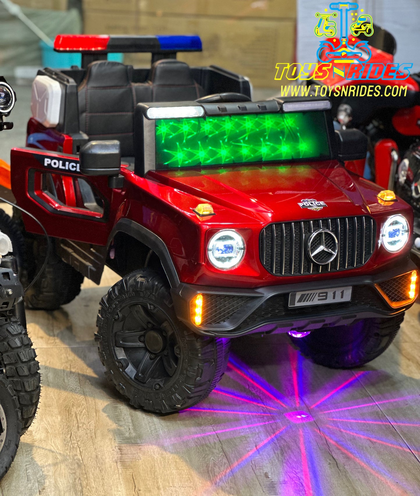 Mercedes Ride-On police Jeep for Kids – Battery Powered Toy by TOYSNRIDES