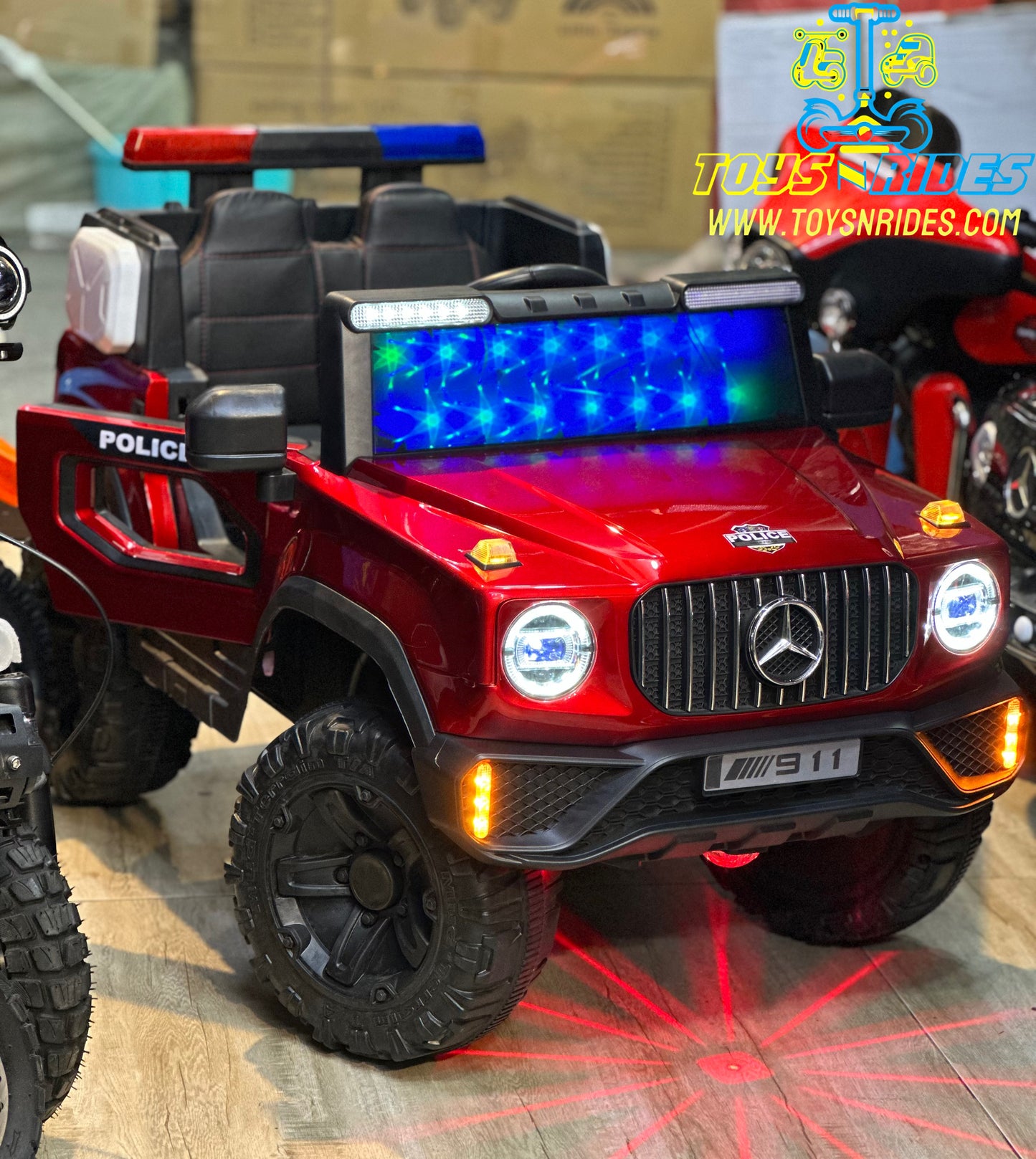 Mercedes Ride-On police Jeep for Kids – Battery Powered Toy by TOYSNRIDES