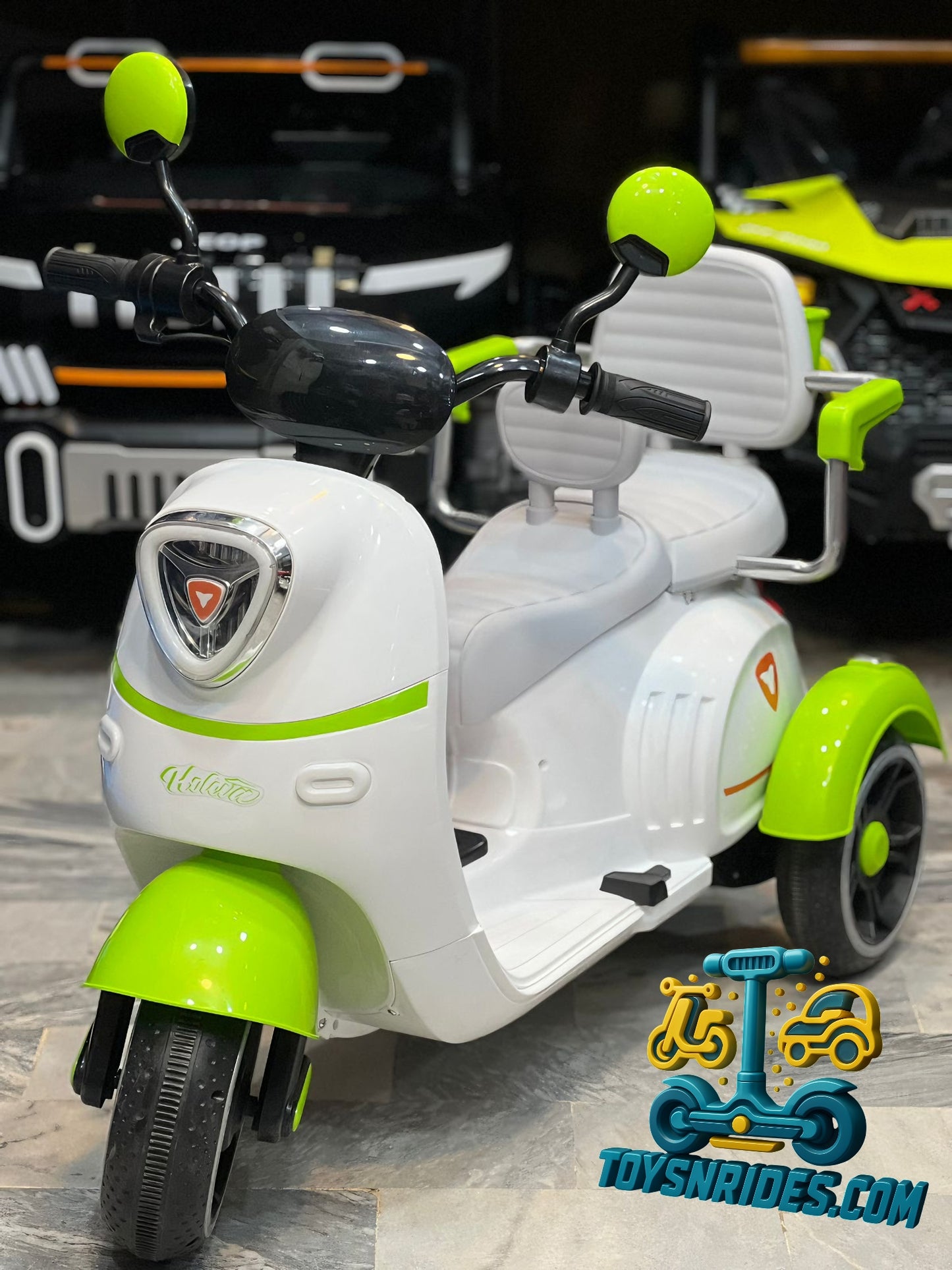 Three Wheels Kids Double Seater Ride on Bike Electric Kids Motorcycle