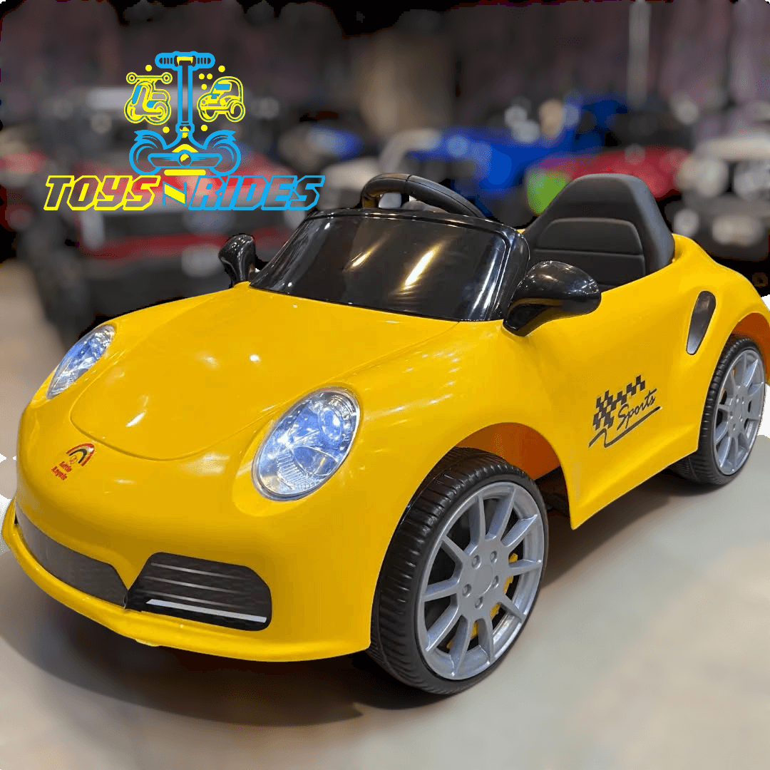 Kids Porsche Shape Battery Car by TOYSNRIDES ๐
2. 12V Kids Battery-Powered Remote Control Car ๐
3. Off-Road Kids Car with Unbreakable Tyres ๐
4. Waterproof Kids Battery Car by TOYSNRIDES ๐ง๏ธ
5. Realistic Porsche Design Kids Ride-On Car ๐