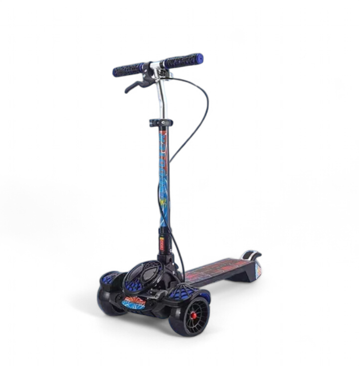 Spider-man shape foldable heavy duty manual Scooty for kids