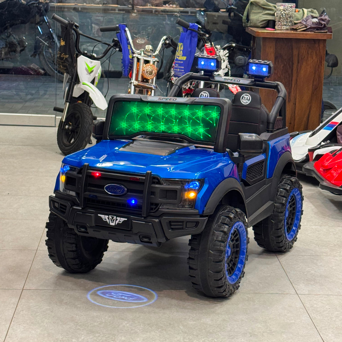 12V ride-on jeep for kids with music system