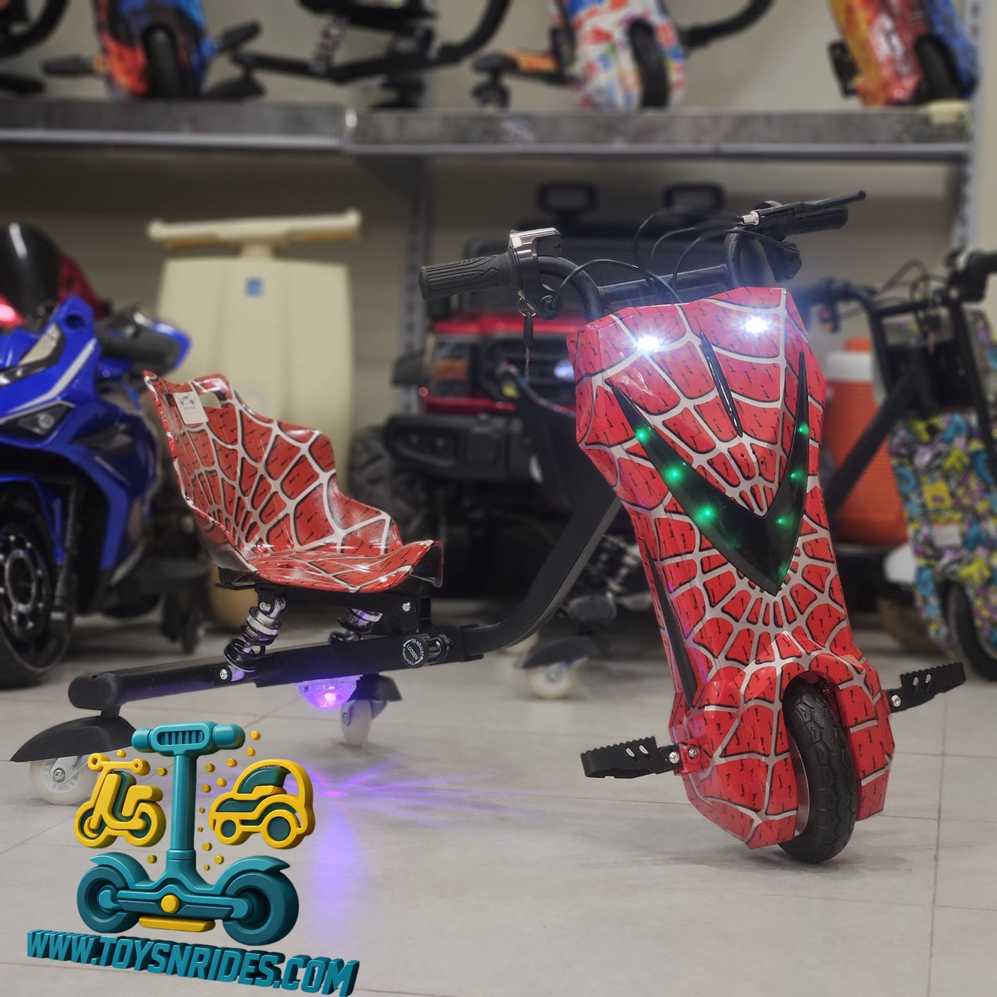 36V lithium kids drift bike with full LED lightsp