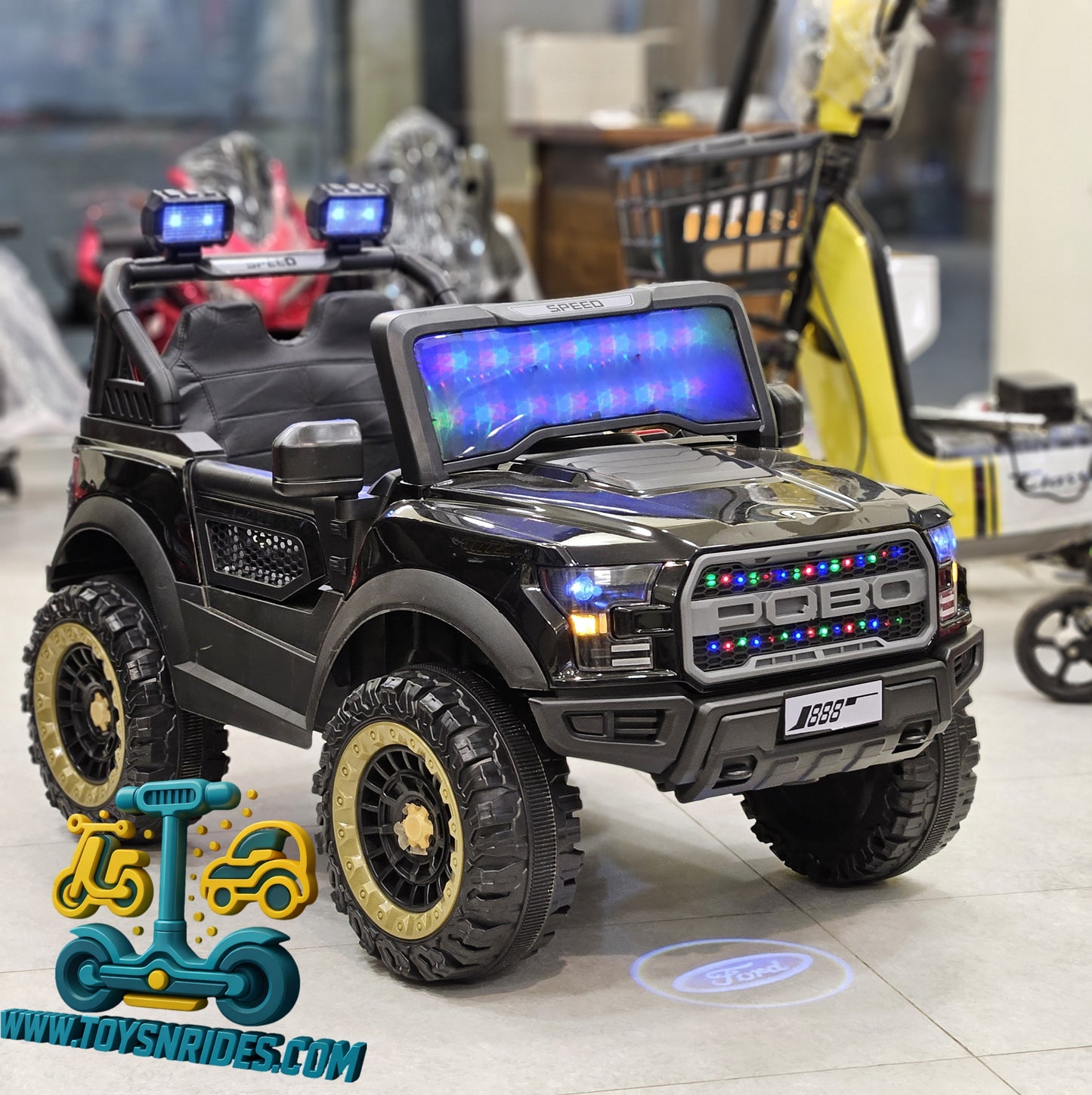 Kids Battery Operated Car with Swing System and Leather Seat