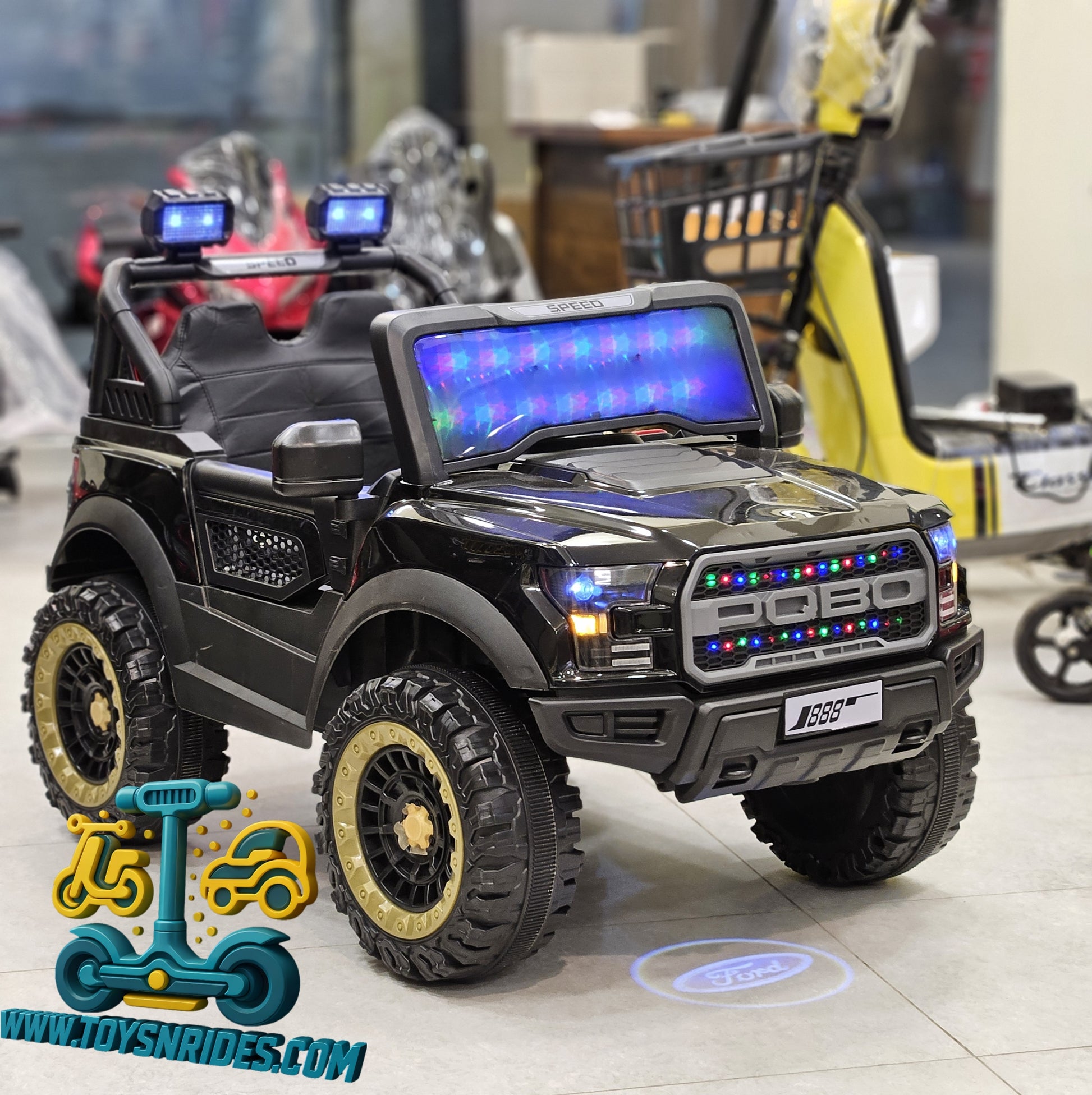 Kids Battery Operated Car with Swing System and Leather Seat