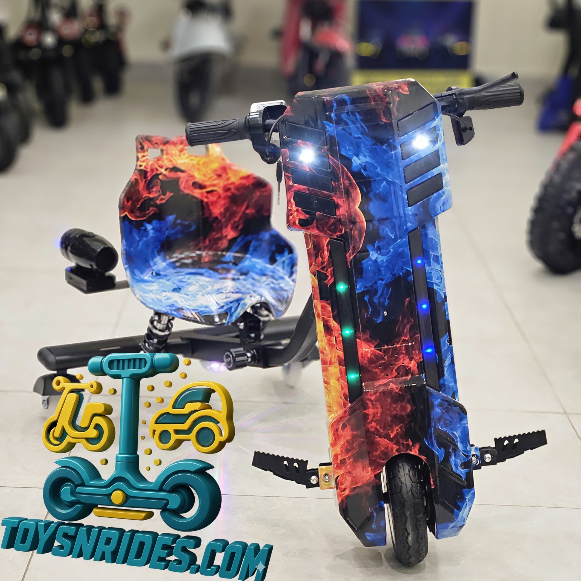 Kids-drifting-scooter-in-blue-and-orange-color
