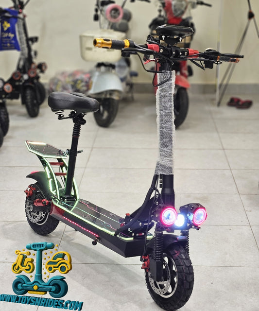 Kids electric scooter with seat for kids and adult