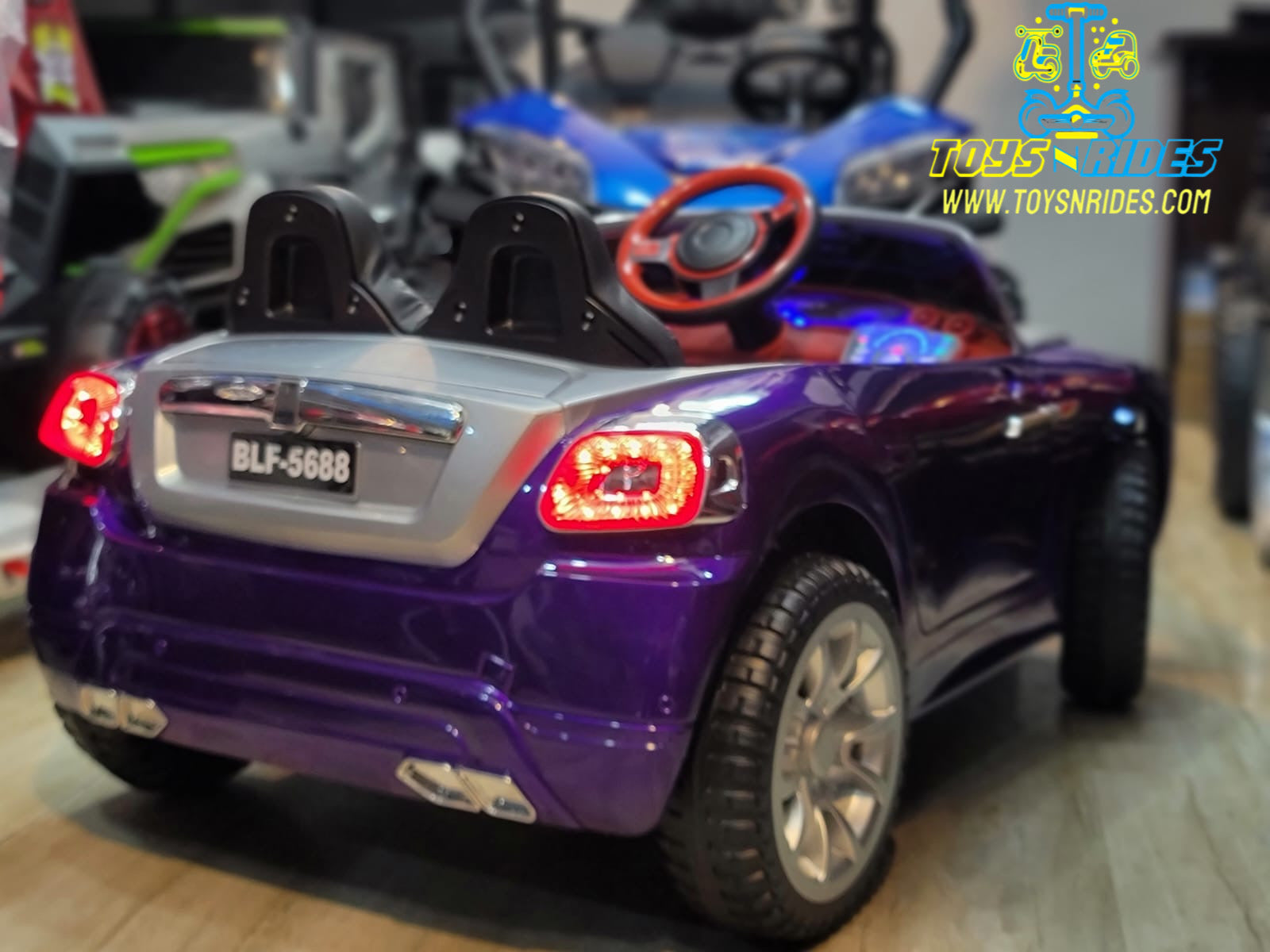 Luxury kids ride-on car with MP3 music and LED headlights