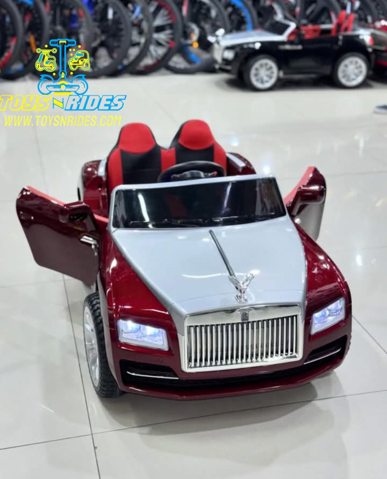 Premium battery-operated toy car for children with rubber tyres