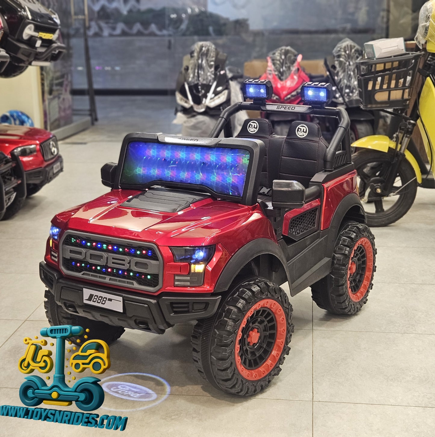 Ford Shape Electric Kids Jeep 12V Battery Car Karachi Pakistan