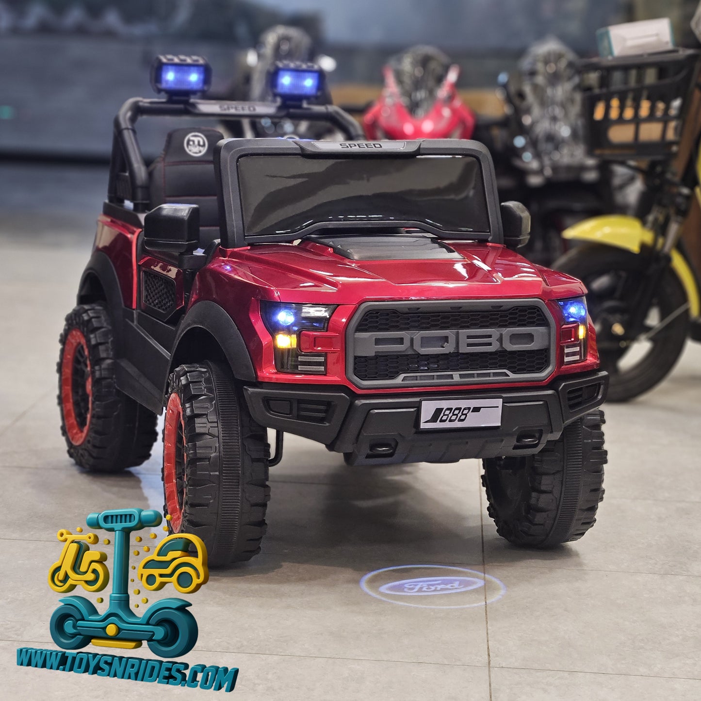 Kids Ride On Jeep with Remote Control Music and Lights by TOYS N RIDES