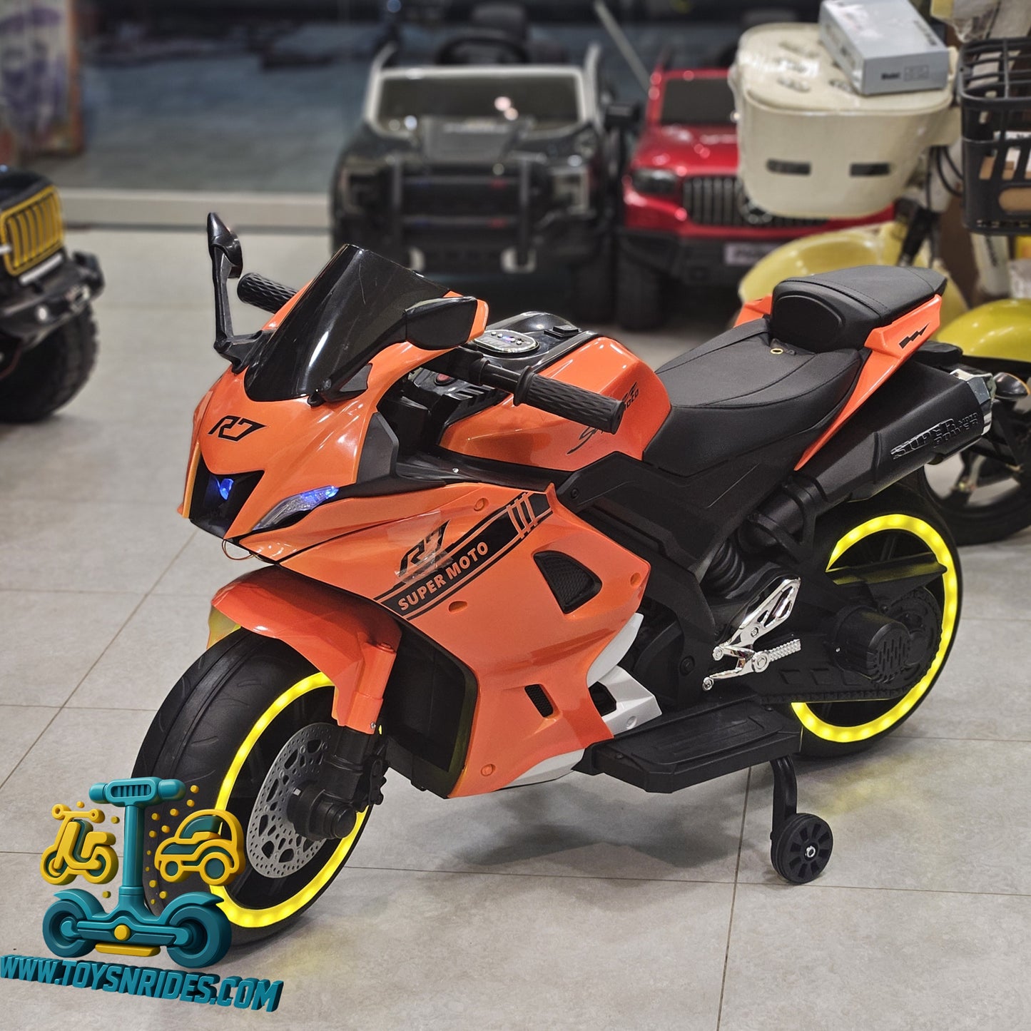 Orange color kids hayabusa style bike
