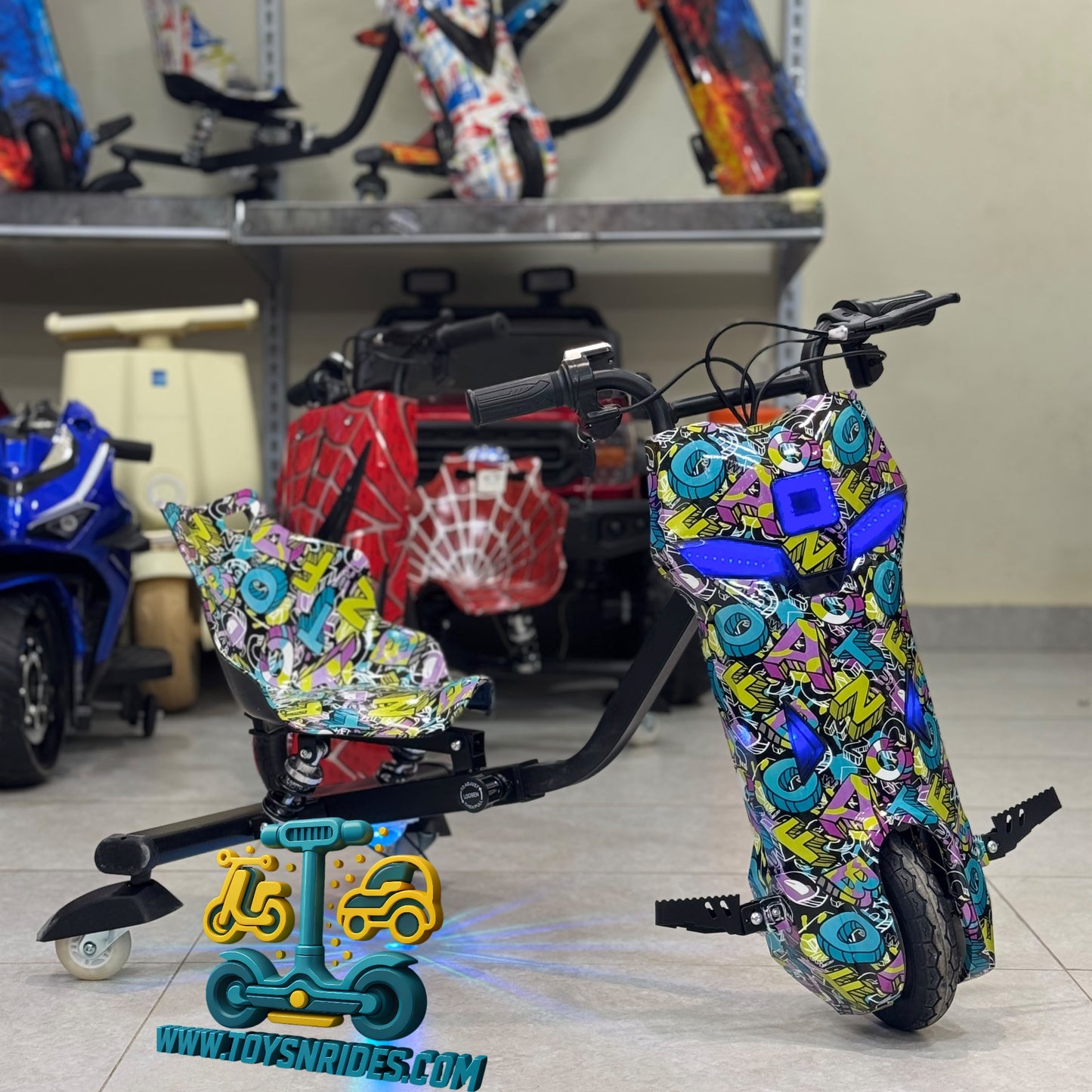 Kids drift scooter with LED wheel lights