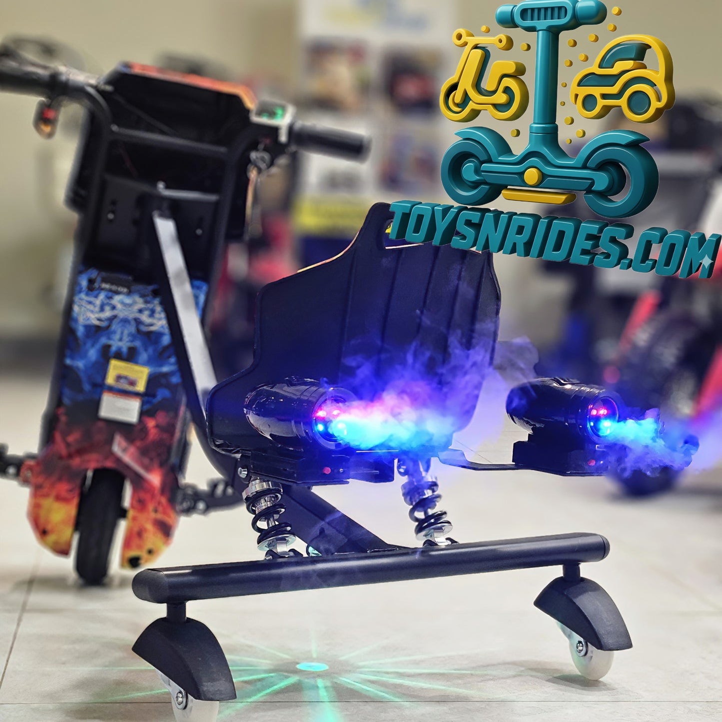 kids drift scooter riding