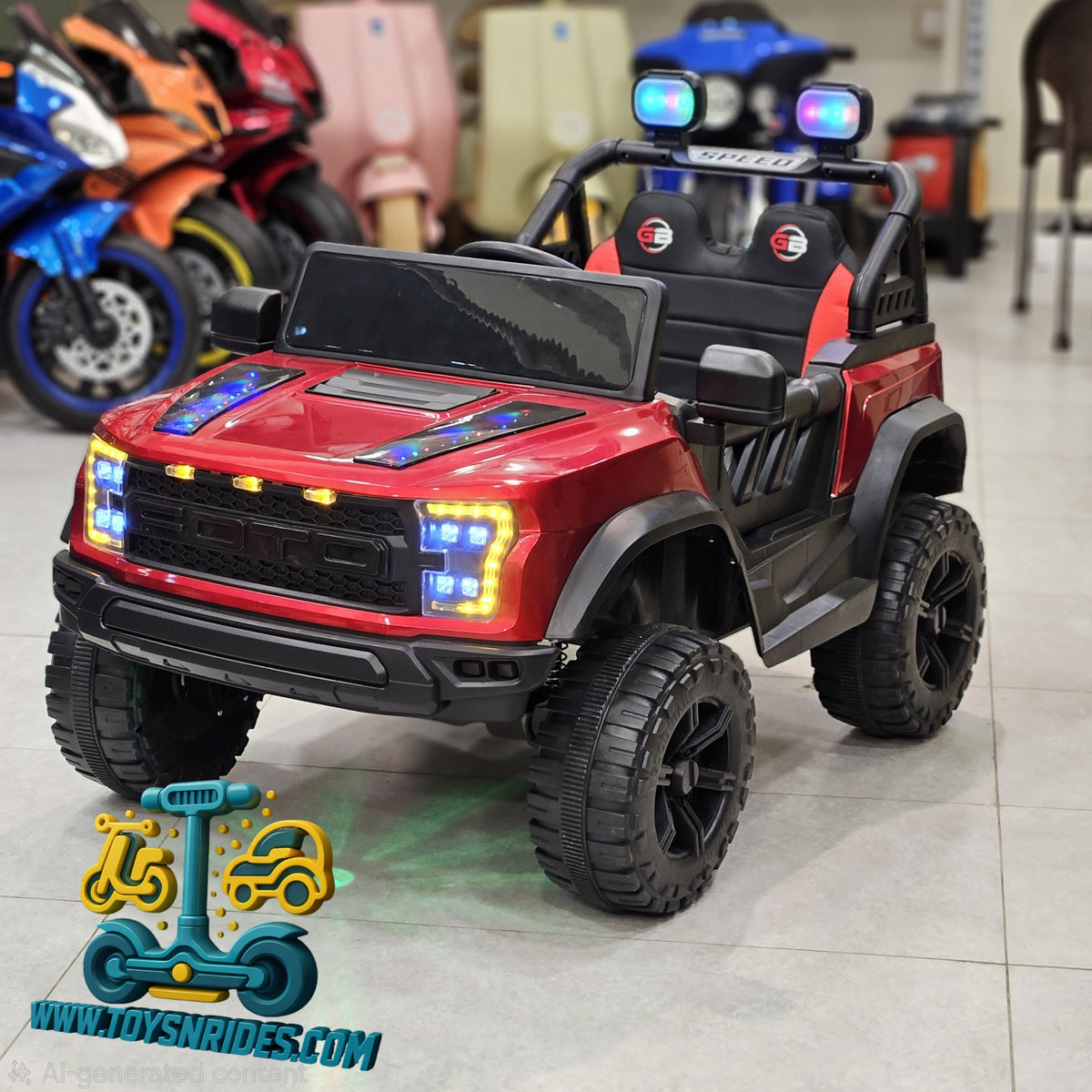 Kids electric 4x4 rechargeable jumbo jeep with remote control