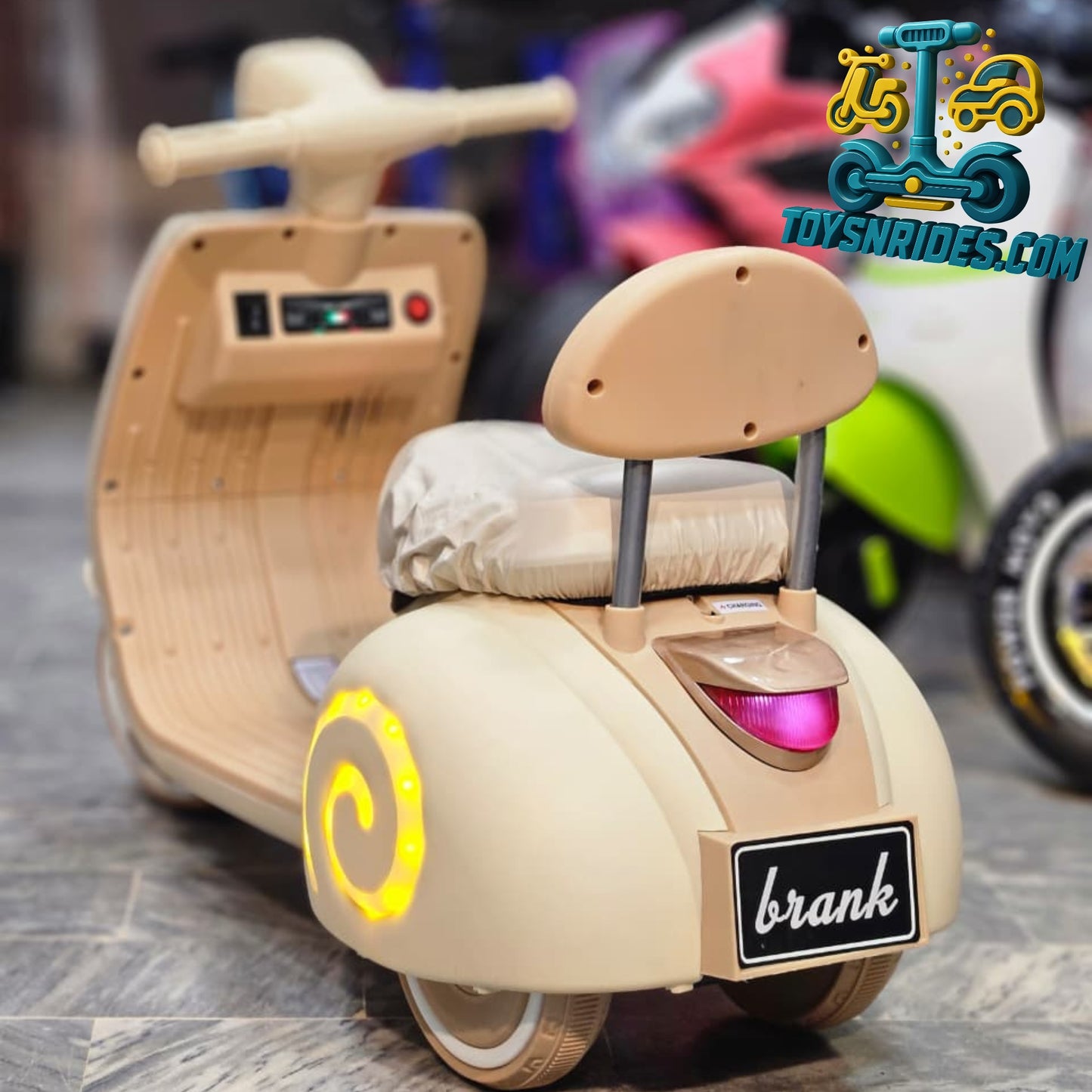 Beige color kids bike for kids