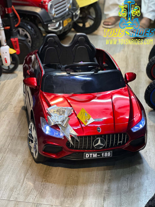TOYSNRIDES Mercedes kids electric ride-on car with remote control (red) - premium toy for ages 1-6