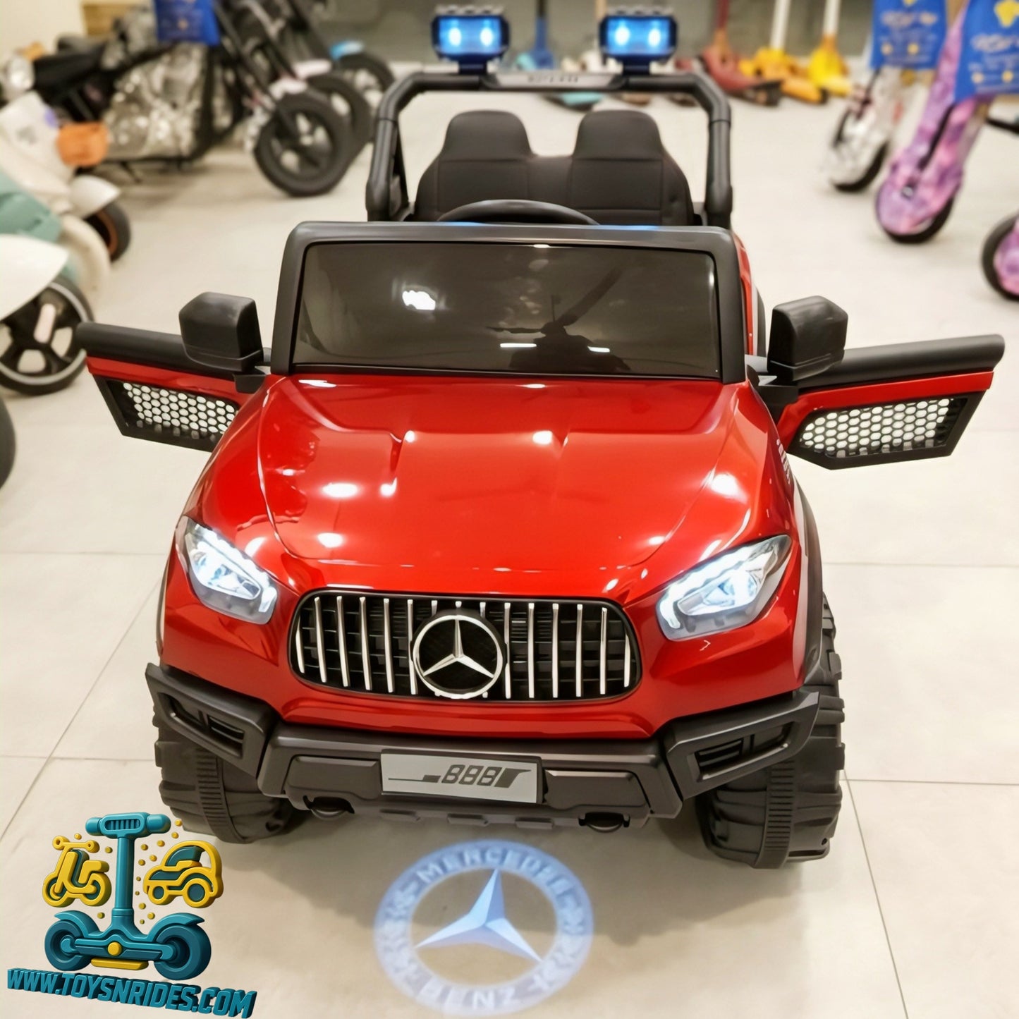 Mercedes Style Kids Ride-On Electric Jeep (12V) –Kids Battery Operated Remote Control Jeep-TOYS N RIDES