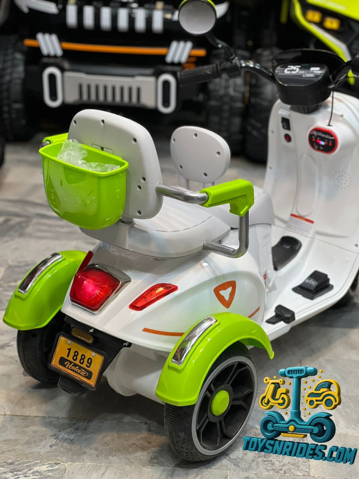 Three Wheels Kids Double Seater Ride on Bike Electric Kids Motorcycle