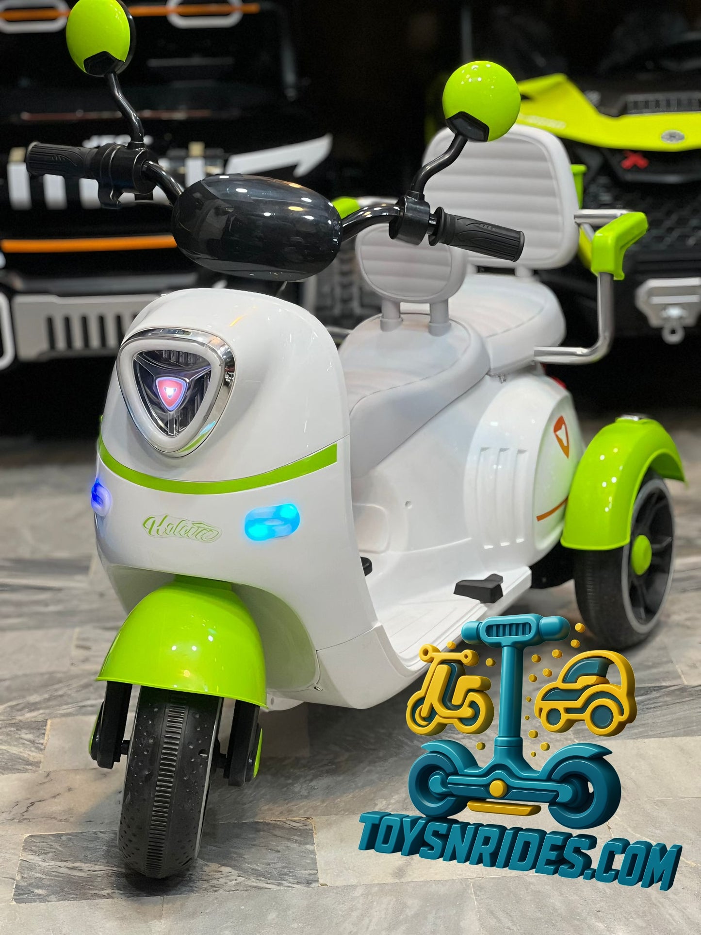 Three Wheels Kids Double Seater Ride on Bike Electric Kids Motorcycle