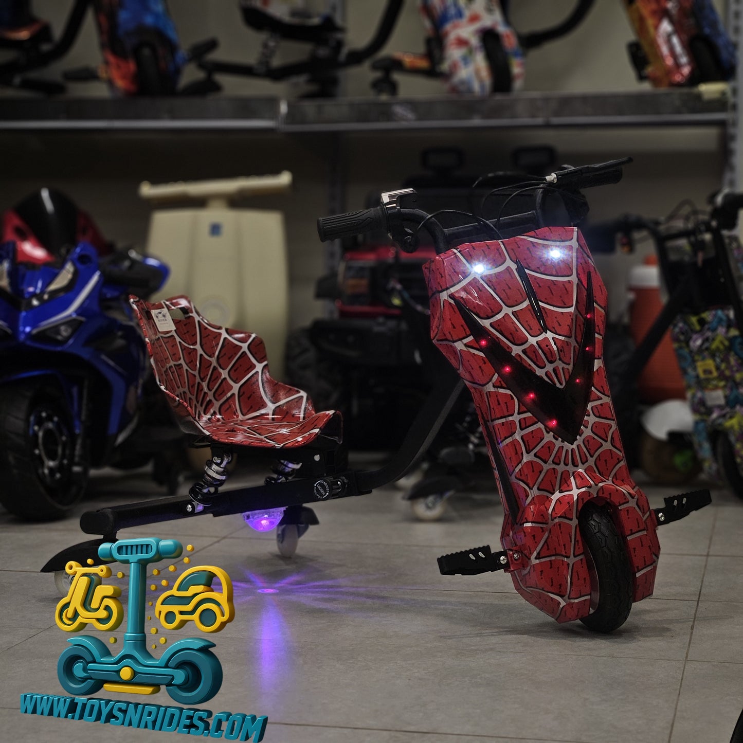 Kids 3 Wheel Electric Drifting Scooter – 36V Lithium Battery Drifter Bike