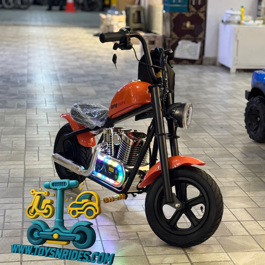 Kids Electric 2-Wheel Harley Style Bike | 36V Rechargeable Battery, 3 Speed, Ages 6-13