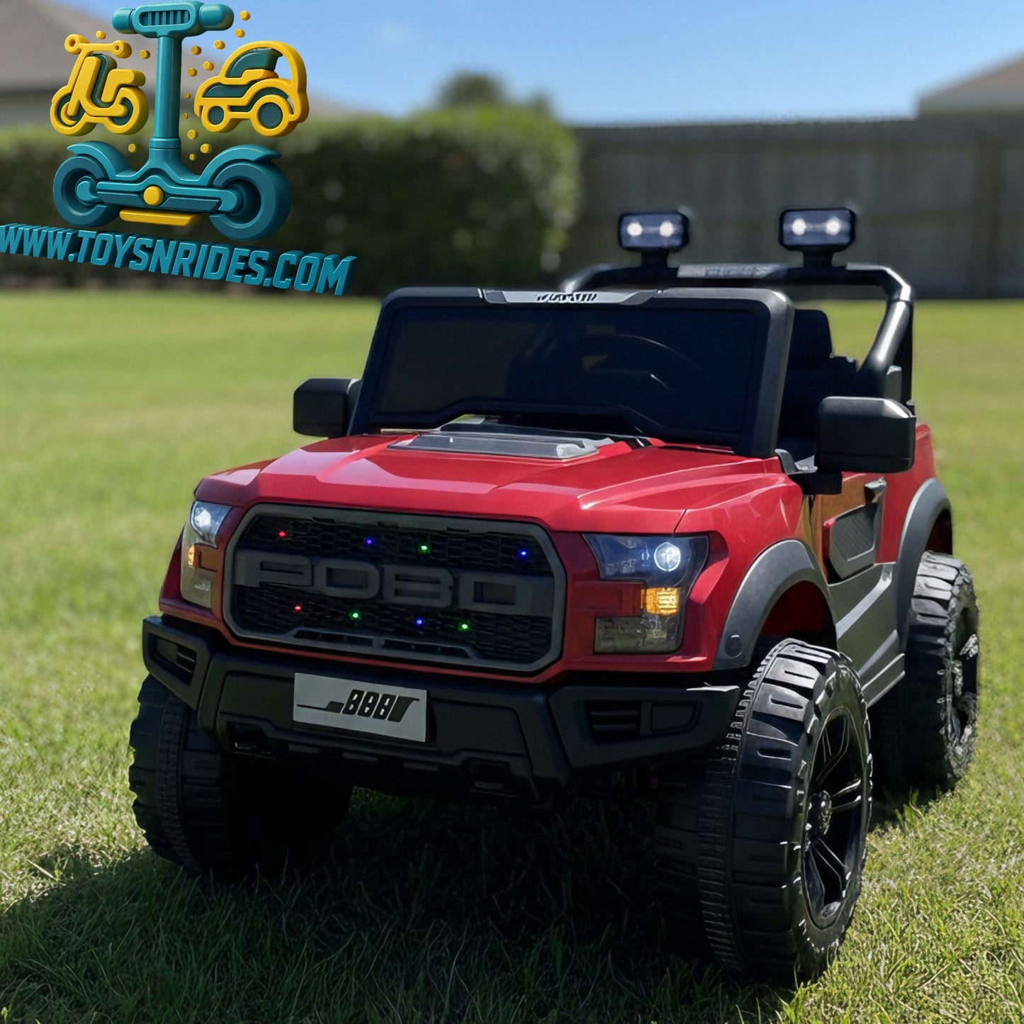 Ford Style Kids Electric Ride-On Jeep 12V – Big Size Latest Model Kids Car with Leather Seat, Remote Control & Music – TOYSNRIDES