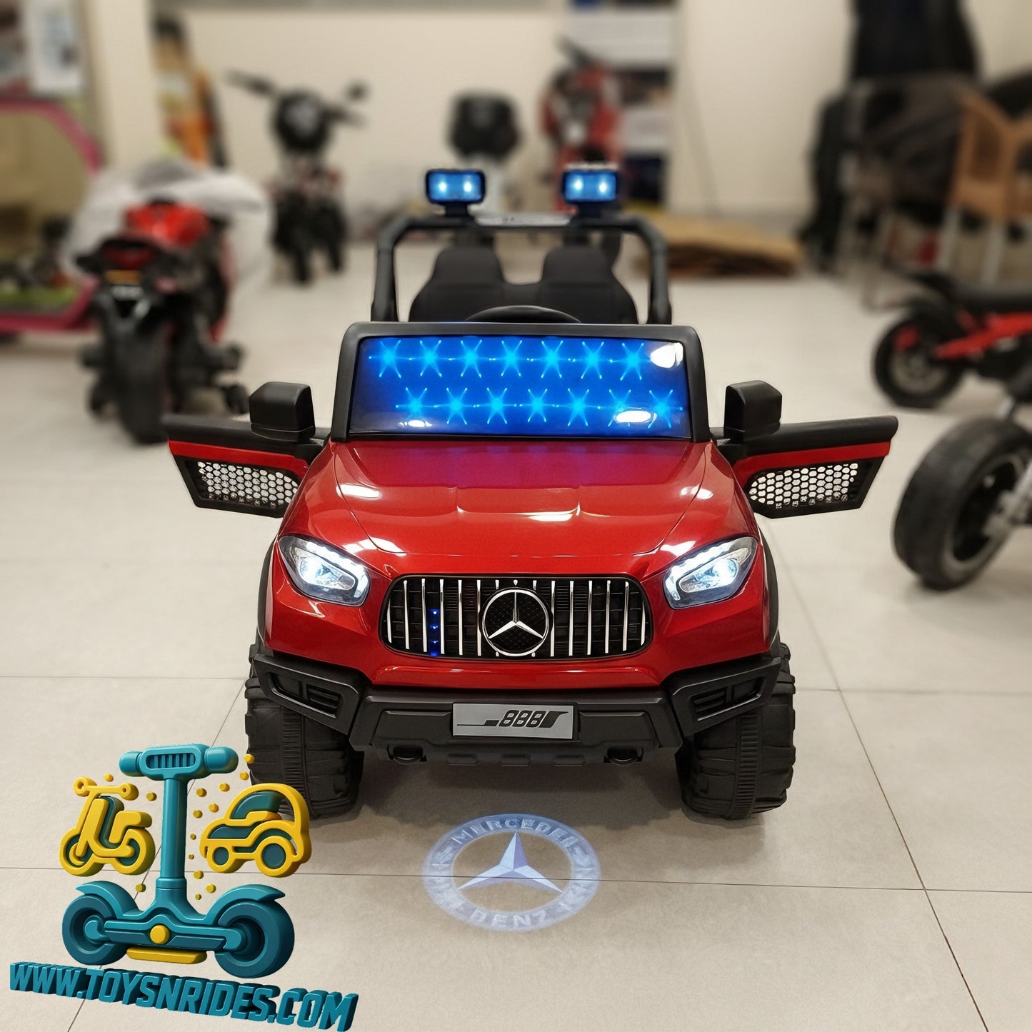 Mercedes Style Kids Ride-On Electric Jeep (12V) –Kids Battery Operated Remote Control Jeep-TOYS N RIDES