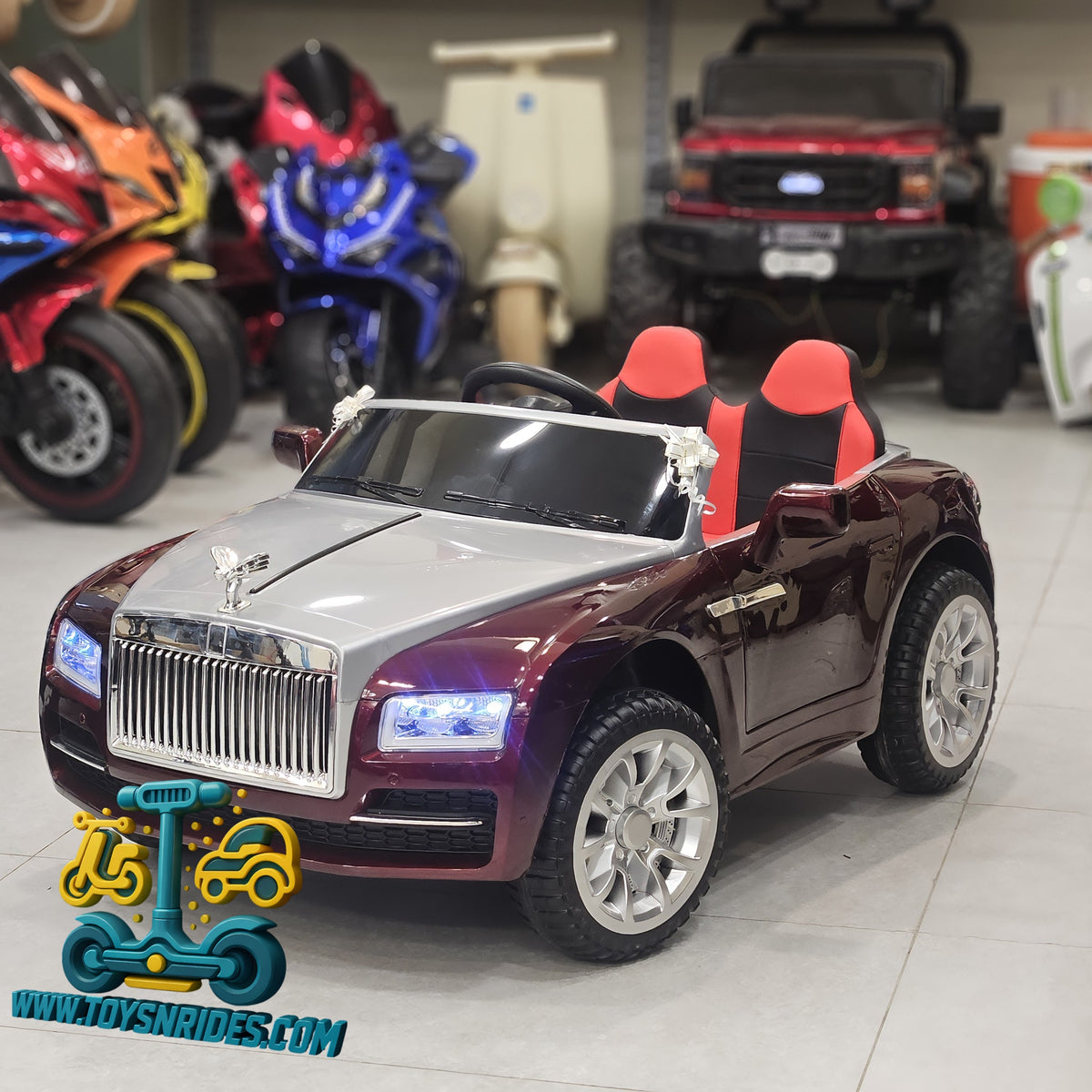 Rolls Royce shape kids battery car with rocking feature